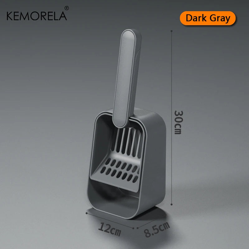 KEMORELA Self-Cleaning Cat Litter Scoop & Kitty Shovel Cat Litter Scoop Axl Dark Gray L