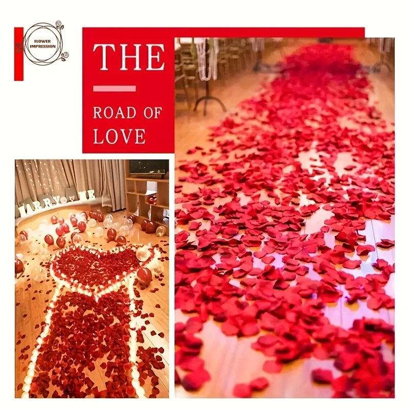 1000 Artificial Silk Rose Petals – Wedding & Party Décor Artificial Flower Petals Axl