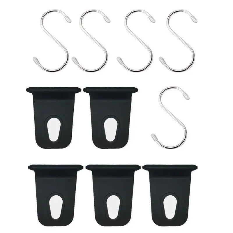 5 Pairs RV Awning Hook Clips with S Hooks – Camper Caravan Awning Hook Clips Axl black