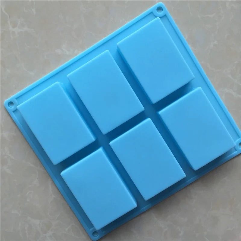 Rectangular Silicone Soap Mold – DIY Cold Process Soap Making Silicone Soap Mold Axl blue
