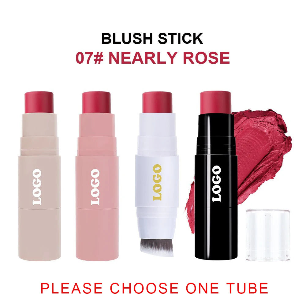 Waterproof Blush Stick – Long-Lasting Pigment Face Blusher Blush Stick Axl Blush 07 1pcs NO LOGO