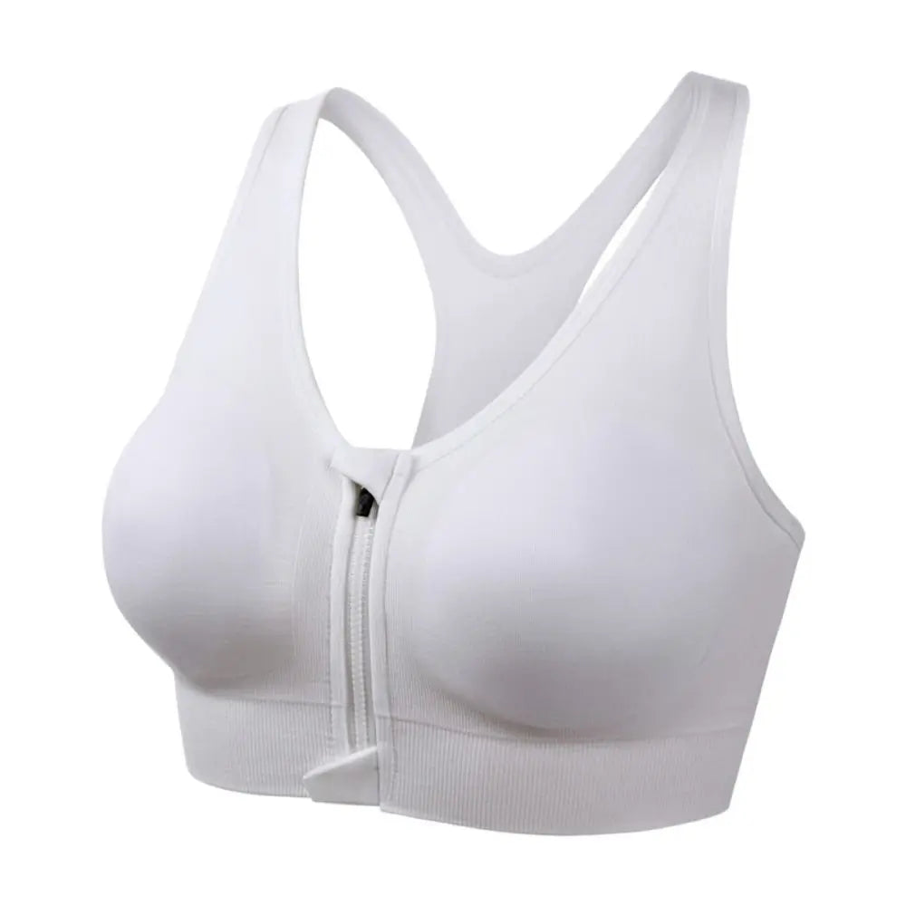 Women's Wireless Sports Bra – Breathable Hollow Yoga Bralette Yoga Sports Bra Axl white-l