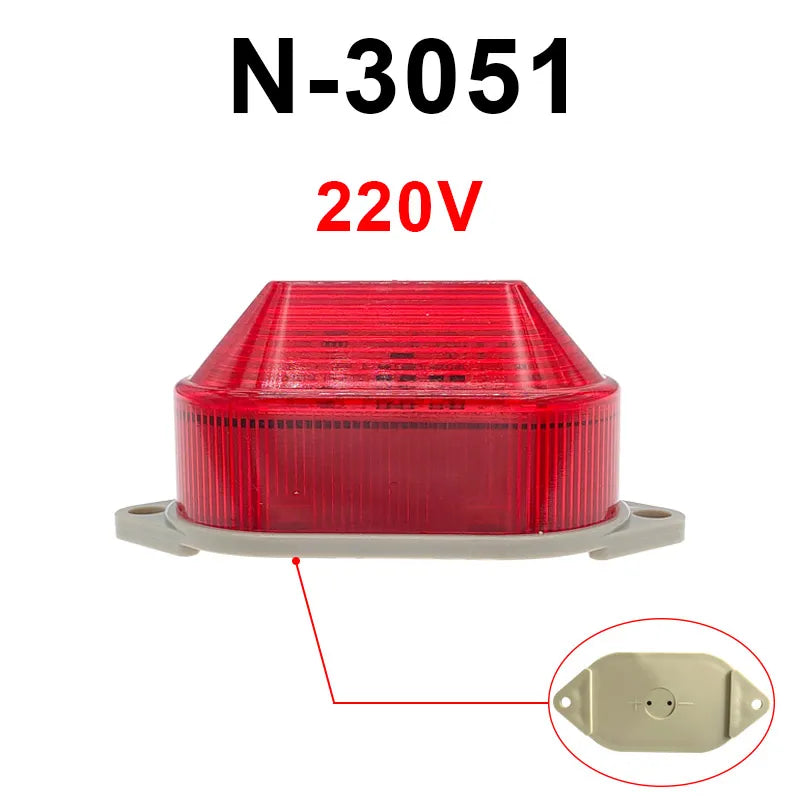 CNMAWAY TB40 LED Strobe Warning Light 12V 24V 220V IP44 LED Warning Light Axl Red 220V