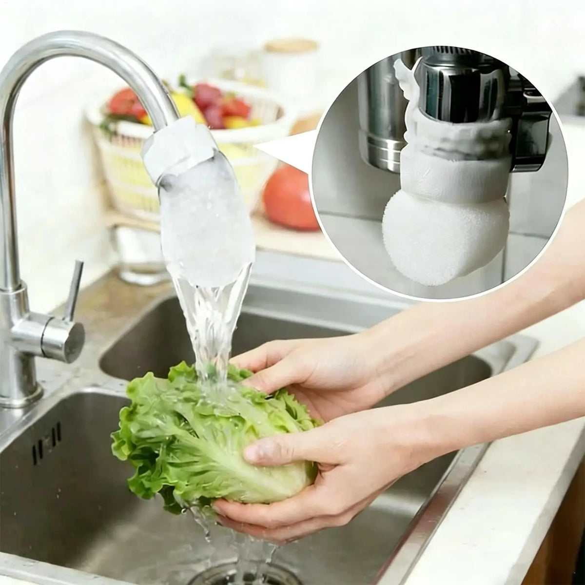 Cotton Faucet Filter Bags 30-Pack – Splash-Proof with Strap Faucet Filter Bag Axl
