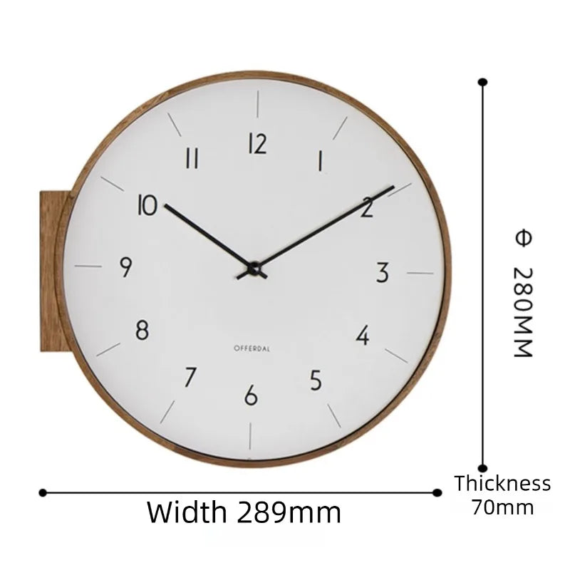 Double-Sided Silent Wall Clock – Modern Minimalist Luxury Décor Wall Clock Axl