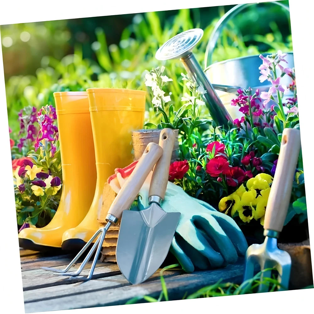 Garden Hand Trowel, Rake & Cultivator Set – 1 or 5 Pcs Garden Hand Tool Set Axl