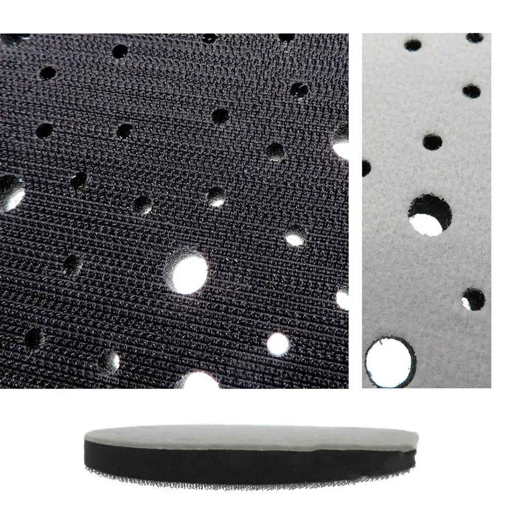 6" 150mm 70-Hole Soft Sponge Interface Pad | Hook & Loop Sander Orbital Sander Pad Axl