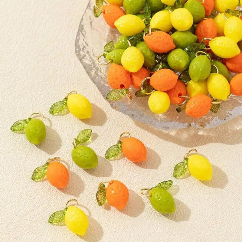 10pcs Acrylic Lemon Charms – DIY Jewelry Pendants DIY Jewelry Charms Axl