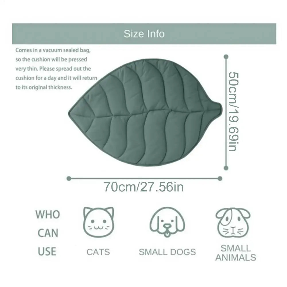 Leaf-Shaped Cooling Cotton Pet Mat – Washable Dog & Cat Bed Pet Cooling Mat Axl 1pcs