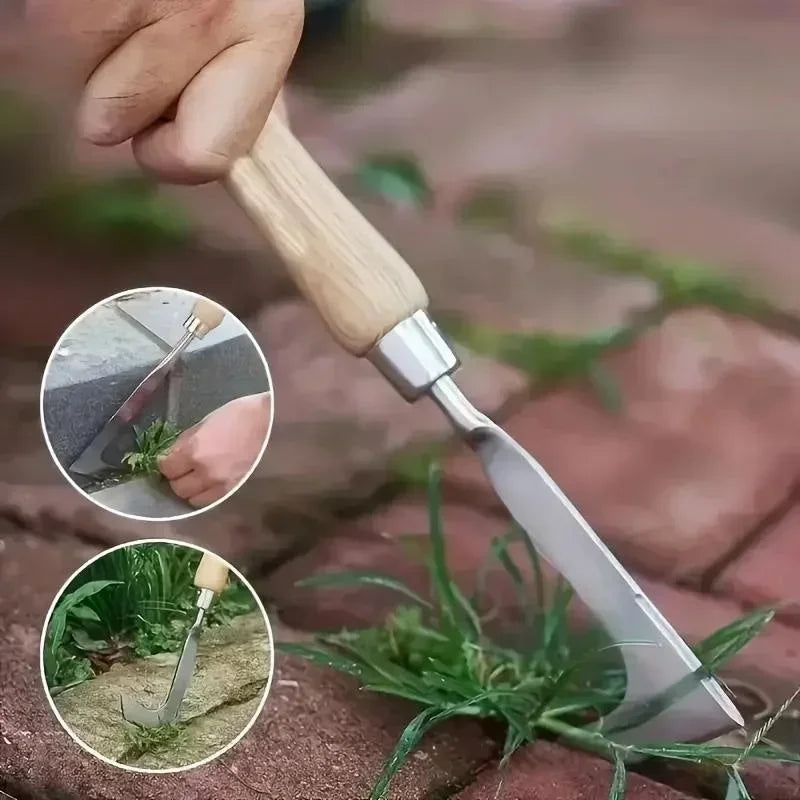 MEYOUTOWN Hand Weeder Rake – Stainless Steel Weed Puller Tool Garden Weeding Tool Axl