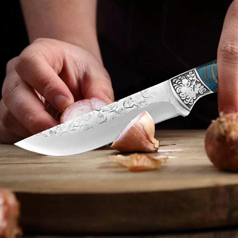 InLeung Hand-Forged Stainless Steel Cleaver – Wood Handle Kitchen Cleaver Knife Axl