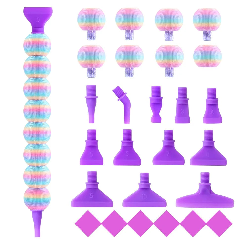 5D Diamond Painting Pen Kit – 12 Pen Tips & Clay Included