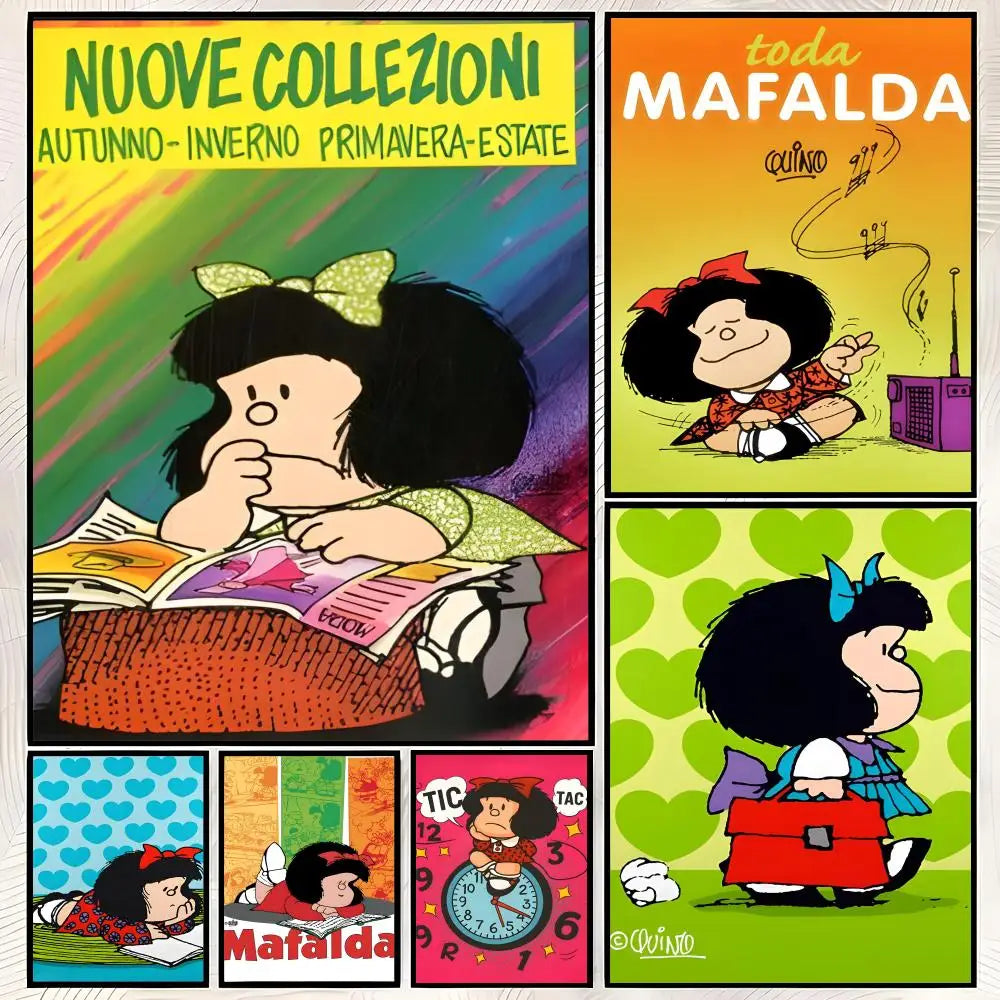 Mafalda Self-Stick HD PVC Wall Poster – Waterproof Home Decor Wall Art Poster Axl