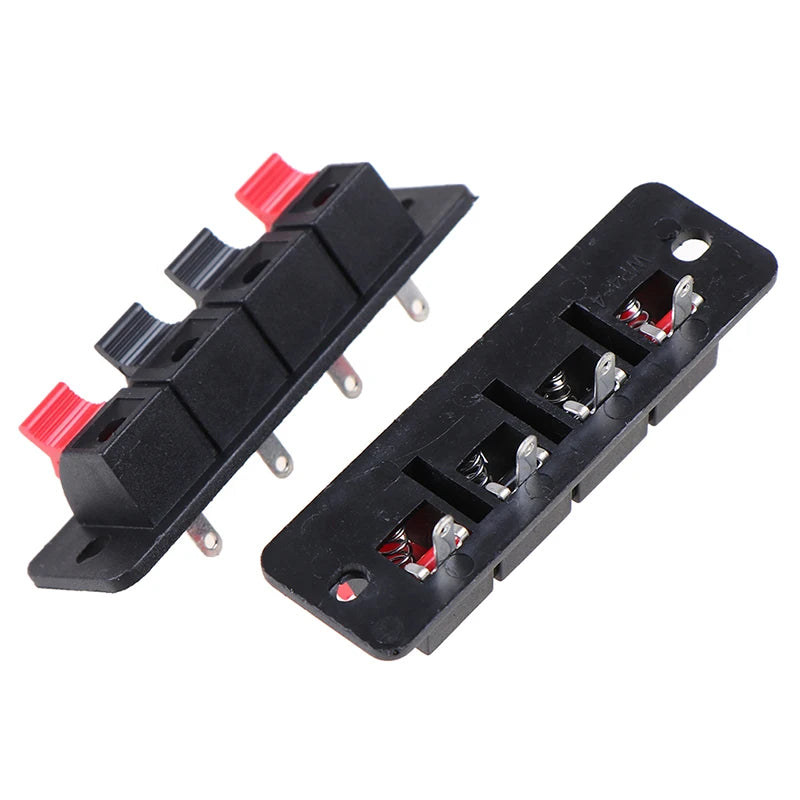 2-Pack 4-Position Spring Clip Speaker Terminal Connectors Speaker Terminal Connector Axl One Size