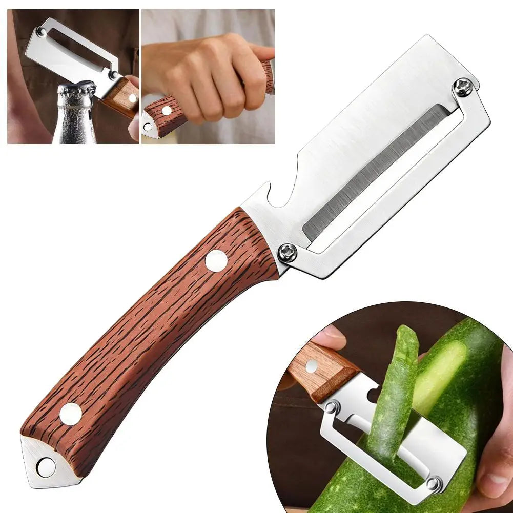 2-in-1 Vegetable Peeler & Bottle Opener | Ergonomic Handle Vegetable Peeler Axl
