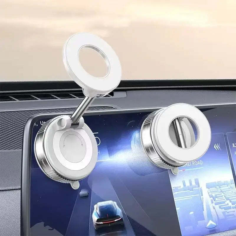 MagSafe Car Phone Mount – 360° Rotation Vacuum Suction Cup Car Phone Mount Axl White