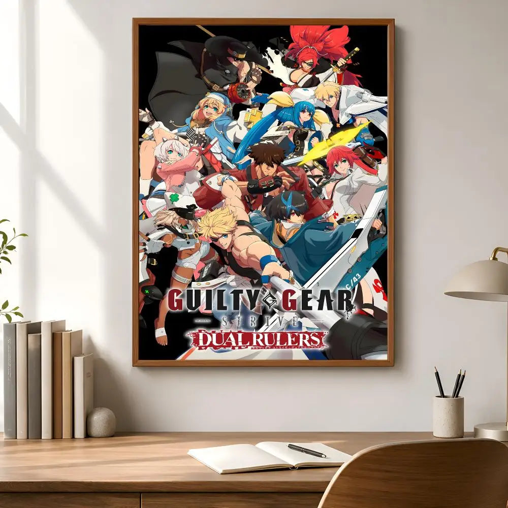Guilty Gear Poster HD Waterproof PVC Stickers – Wall Décor Wall Poster Stickers Axl
