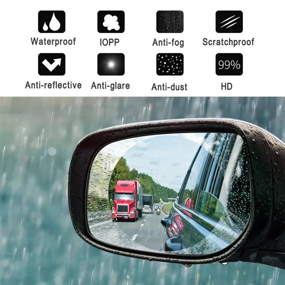 2-Pack Car Rearview Mirror Anti-Fog Waterproof Protective Film Mirror Protective Film Axl