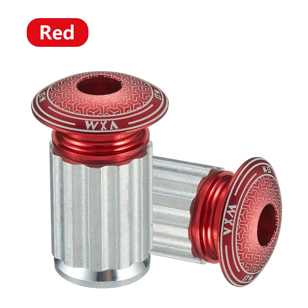 VXM Aluminum Handlebar Bar End Plugs – MTB & Road Bike Caps Handlebar Bar End Plugs Axl Red