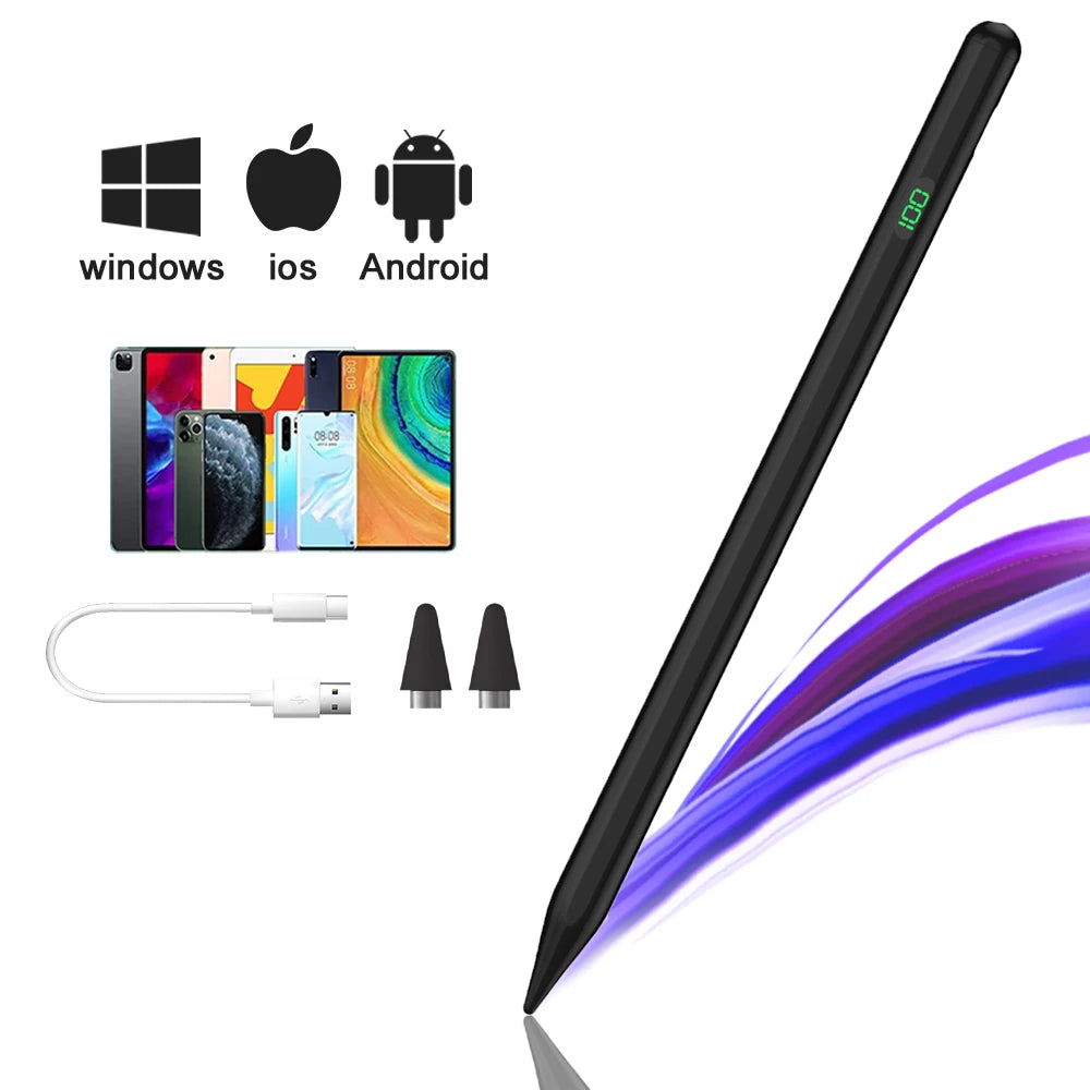 Universal Stylus Pen for iPhone, iPad, Android & Windows Rechargeable Stylus Pen Axl Universal-Black