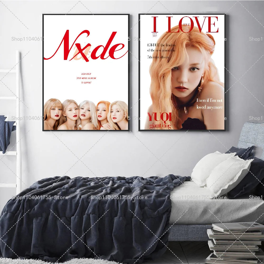 Gidle Nxde Wall Poster – Self-Adhesive Waterproof Art Sticker Wall Art Poster Axl
