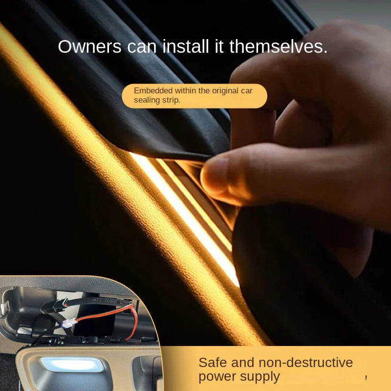 Car Trunk LED Light Strip – Auto-Sensing Ambient Interior Light Car Interior LED Light Axl