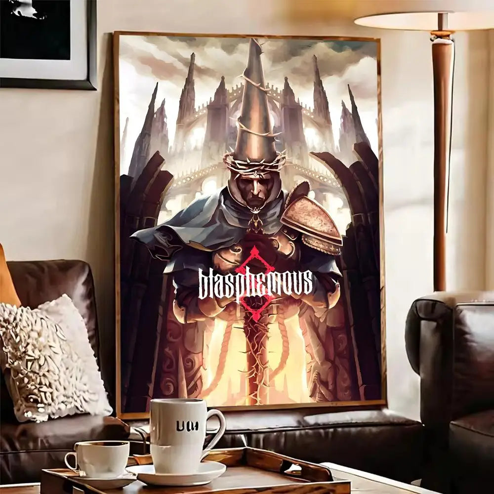 Blasphemous Game Canvas Wall Art – Unframed Poster Home Decor Canvas Wall Art Axl