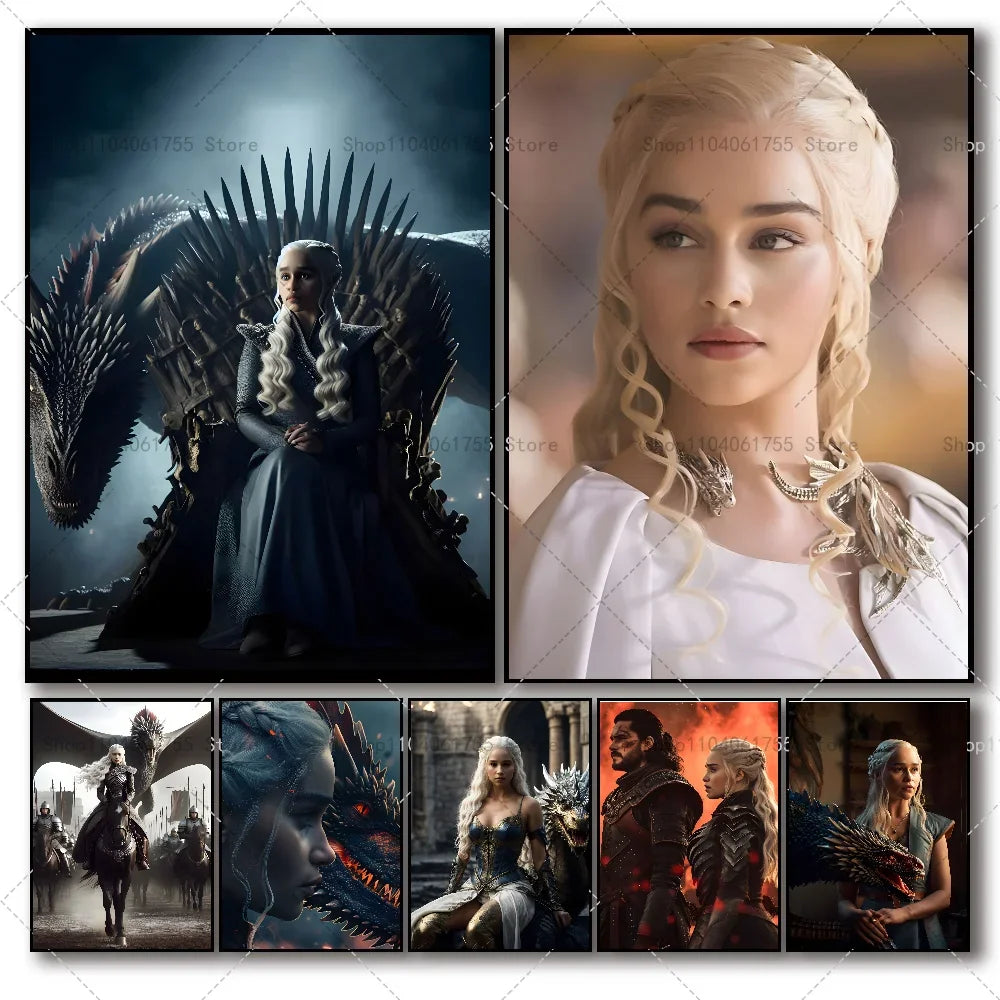 Dragon Mother Fantasy Wall Poster – Self-Adhesive Waterproof Art Wall Art Poster Axl