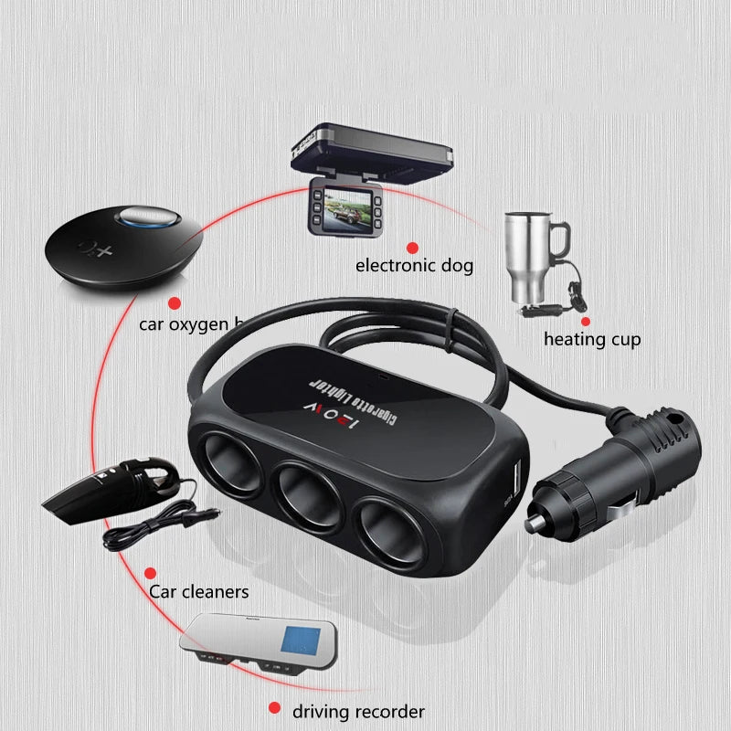 Baideluo Car Charger – Dual USB & FM Transmitter | 12V Car Power Adapter Axl
