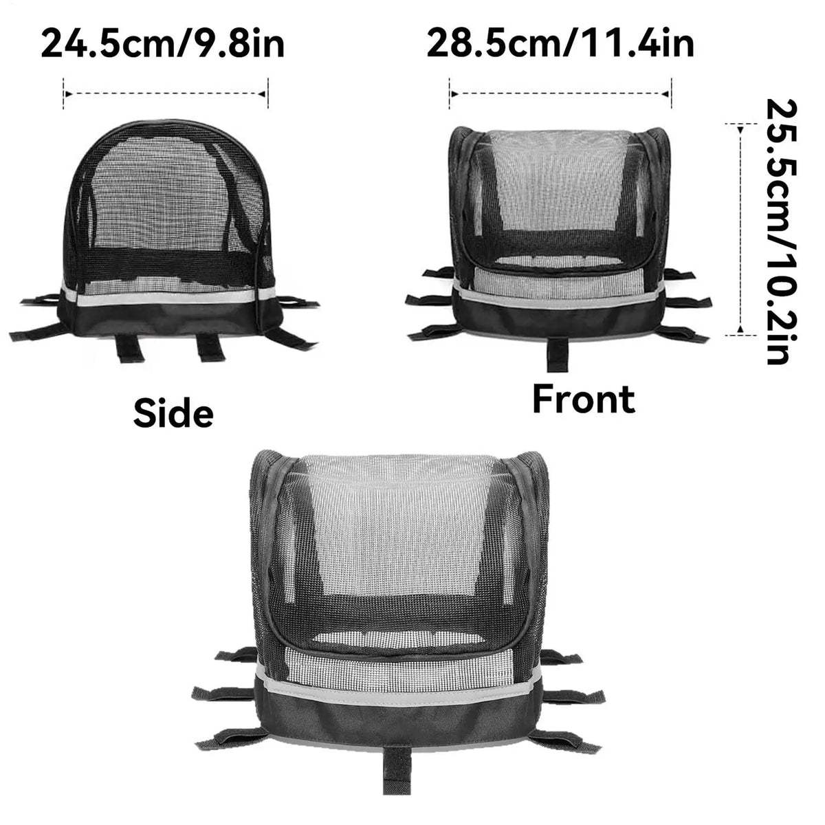 Dog Bike Basket – Handlebar Pet Carrier with Mesh Window Pet Bicycle Carrier Axl