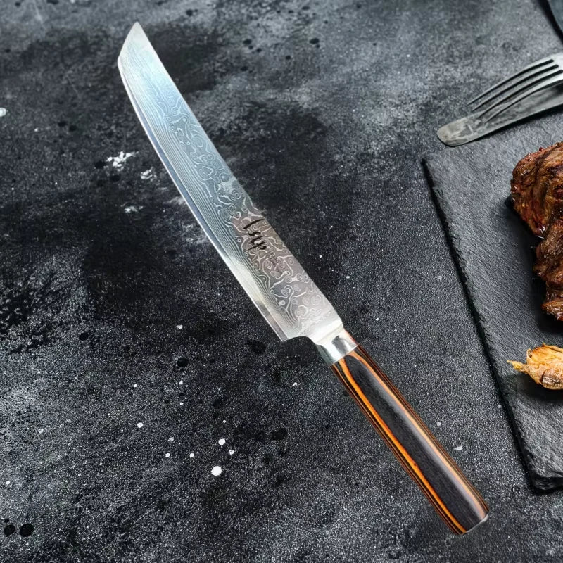 67-Layer Damascus VG10 Petty Knife – Fruit & Steak Paring Damascus Kitchen Knife Axl