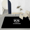 Dodge Logo Flannel Floor Mat – Non-Slip Soft Indoor Rug Flannel Floor Mat Axl White6 120x160cm