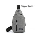 Men's Crossbody Sling Bag – Polyester Travel Chest Bag Crossbody Sling Bag Axl GrayB-1pcs