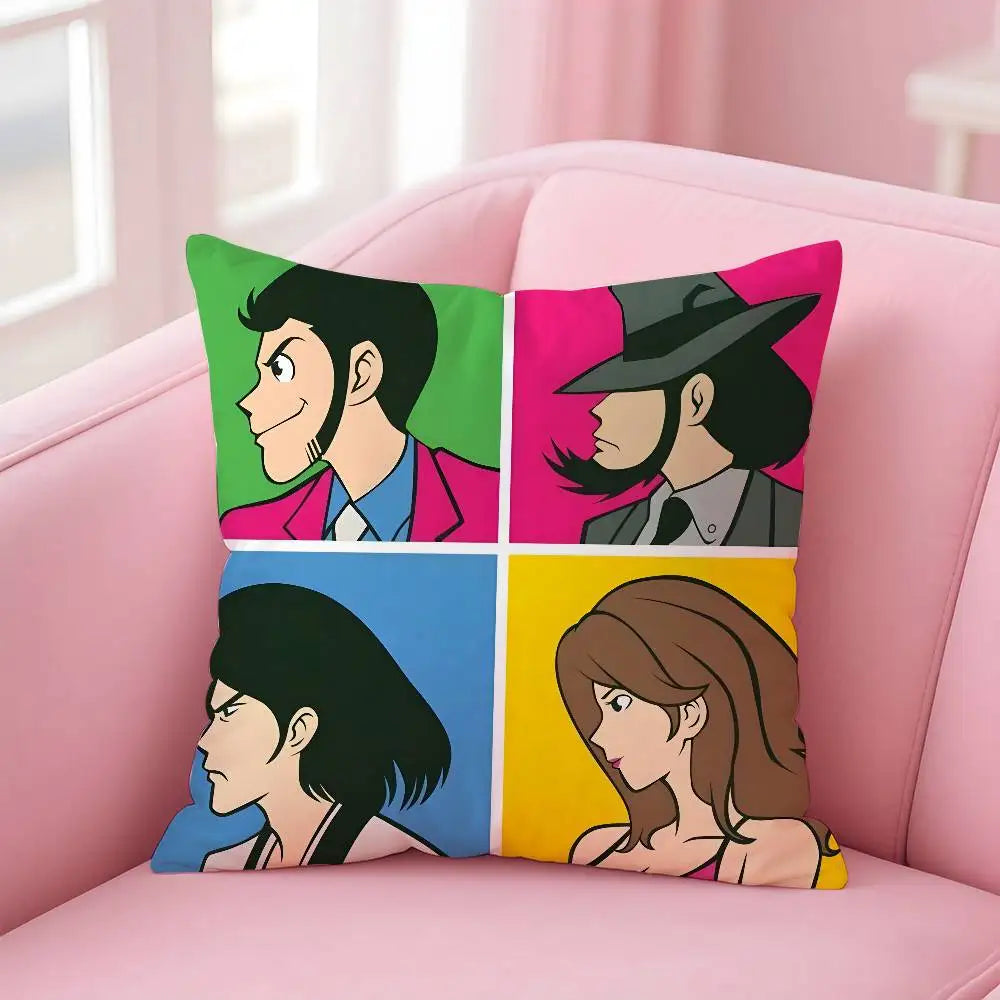 Lupin the Third Anime Pillowcase – Printed Sofa Cushion Cover Anime Cushion Cover Axl