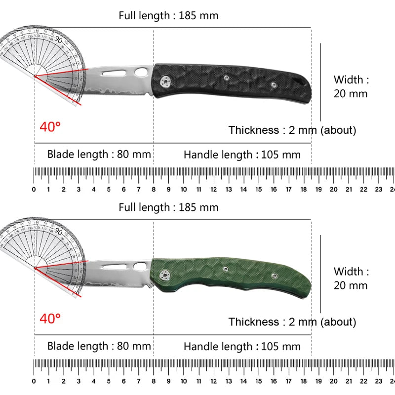 InLeung Folding Kitchen Knife – Sharp Stainless Steel Chef Knife Folding Kitchen Knife Axl