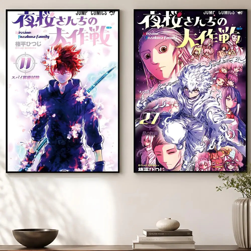 Mission Yozakura Family Anime Poster – Self-Adhesive Wall Art Anime Wall Poster Axl