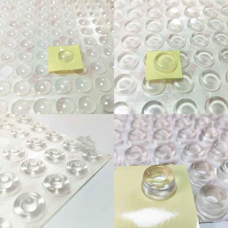 12-Pack Clear Self-Adhesive Silicone Cabinet Door Bumpers Cabinet Door Bumpers Axl