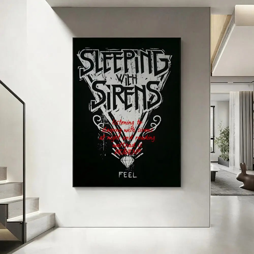 Sleeping with Sirens Band Poster – HD Wall Art Decor Music Band Poster Axl White7 21X30cmNoframe