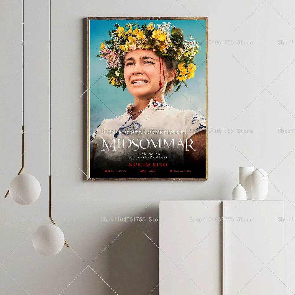 Midsommar Movie Poster Self-Adhesive Waterproof Wall Sticker Wall Art Poster Axl