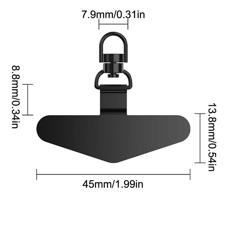 Steel Phone Lanyard Clip Patch – 360° Metal Strap Tab Phone Lanyard Clip Axl