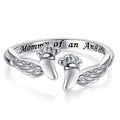 Huitan Baby Footprint Mom Ring – Brass Fashion Jewelry Gift Fashion Ring Axl T0401 9