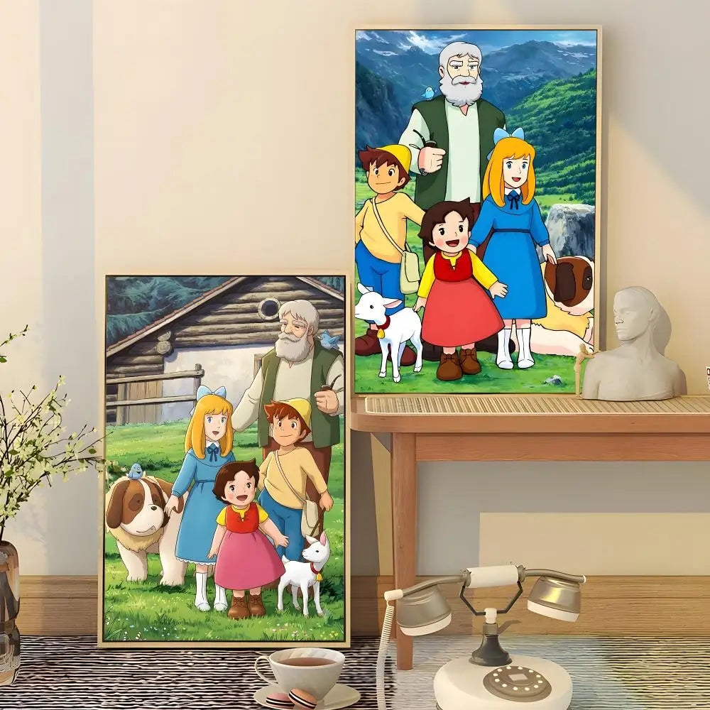Heidi Girl of the Alps Poster – HD Waterproof Wall Stickers Wall Sticker Decal Axl