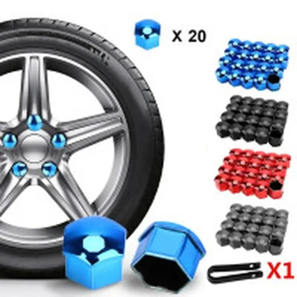 20-Pc 17mm Car Wheel Nut Caps – Anti-Rust Bolt Rim Covers Wheel Nut Caps Axl