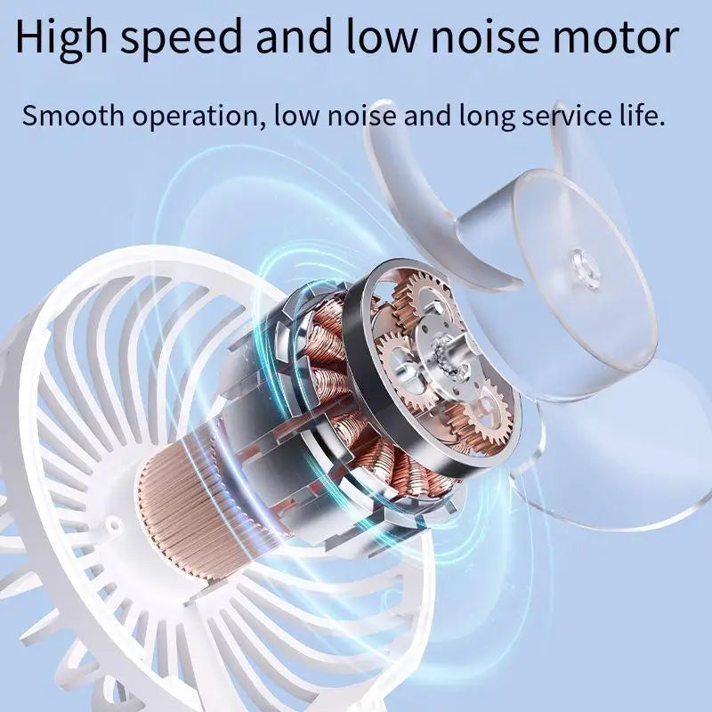 Portable Handheld Mini Fan – LCD Display, 6 Speed Settings Handheld Mini Fan Axl