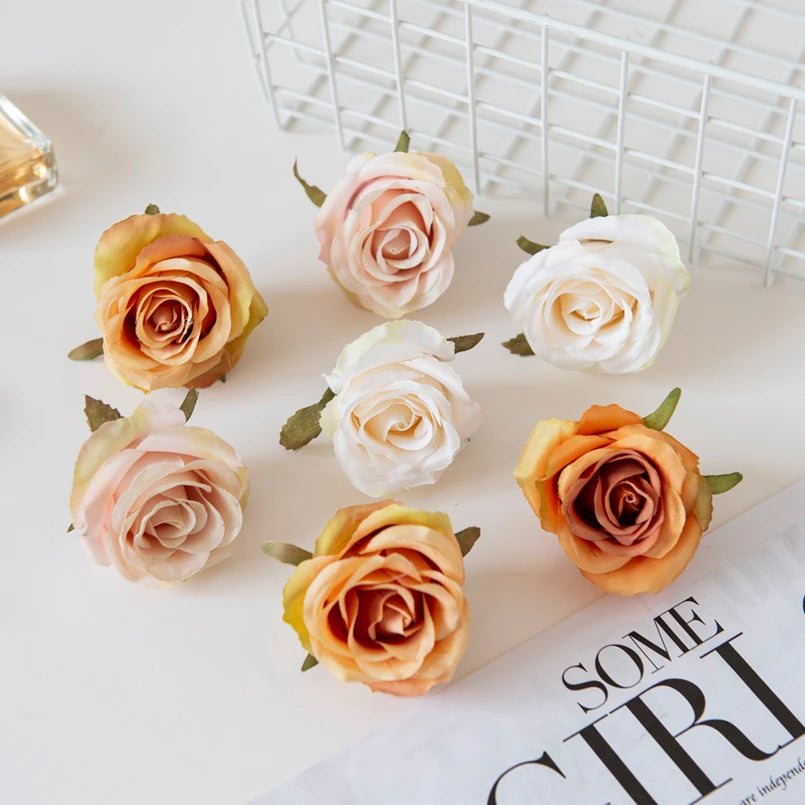 Artificial Silk Rose Flower Heads – 15 or 30 Pcs Wedding Décor Artificial Silk Flowers Axl