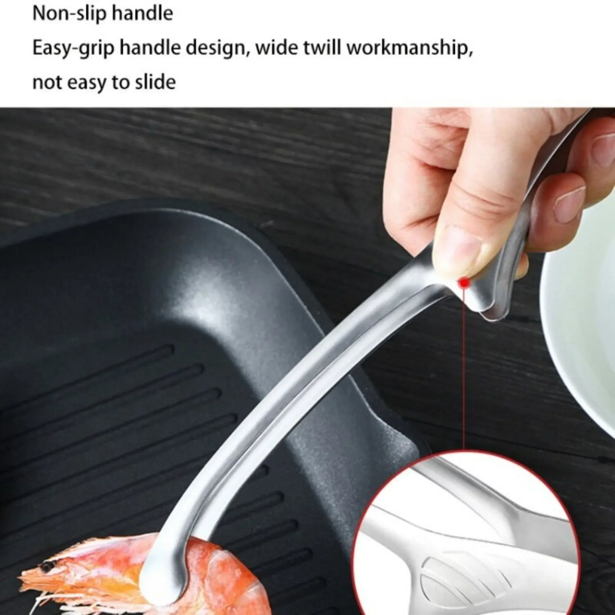 304 Stainless Steel Food Tongs – Long Handle BBQ & Kitchen Kitchen Tongs Axl