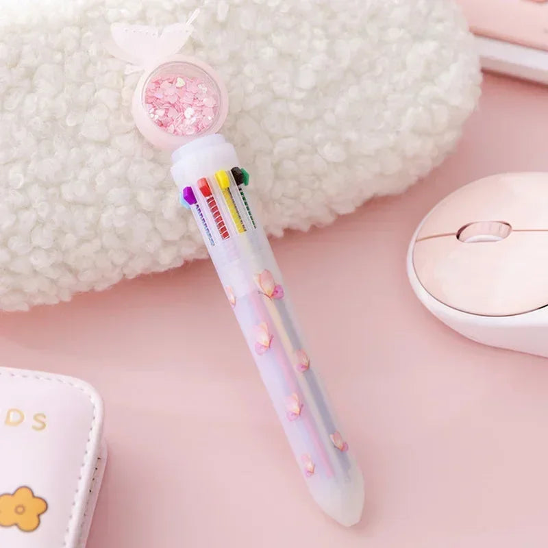 Kawaii Christmas Ballpoint Pens – Multicolor Novelty Biro Set Novelty Ballpoint Pens Axl 2pcs butterfly