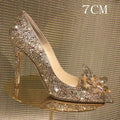 Women's Crystal Rhinestone Pointed Toe Wedding Pumps | Heels