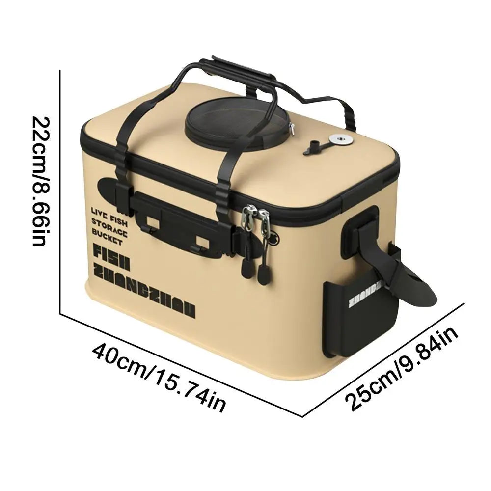 Foldable EVA Fishing Bucket – Portable Live Fish Keeper Fishing Bucket Axl 40cm