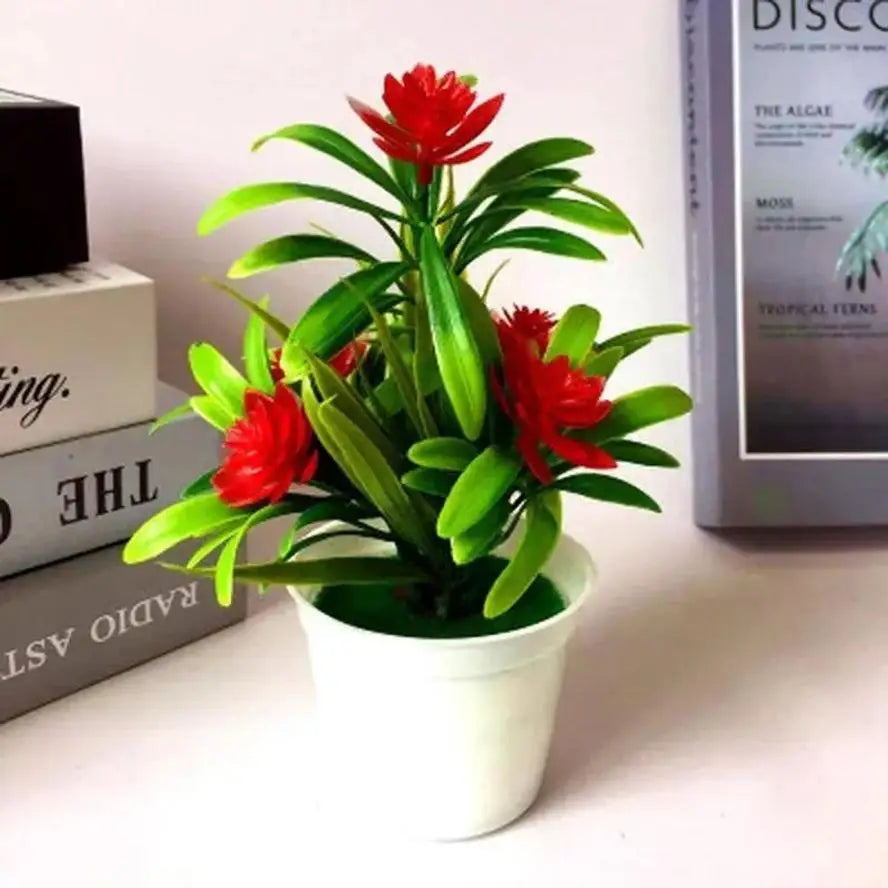 Multi-Color Artificial Lotus Flower with Pot | Home Decor Artificial Flower Decor Axl